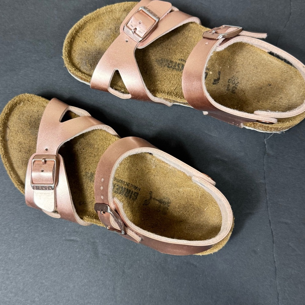 Birkenstock Kids Rio Sandals Rose Gold size US 13 - 13.5 - Picture 7 of 10